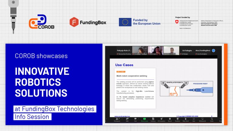 COROB Showcases Innovative Robotics Solutions at FundingBox Technologies Info Session 